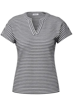 Cecil Shirts*Gestreiftes Strukturshirt urban navy blue