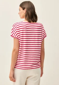 Cecil Shirts*Gestreiftes Strukturshirt glazed apple red