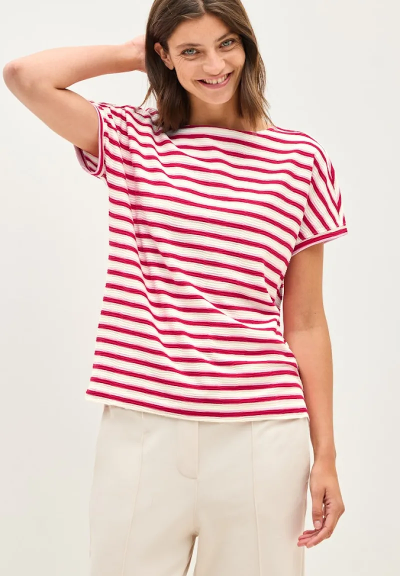 Cecil Shirts*Gestreiftes Strukturshirt glazed apple red