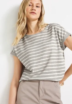 Street One Shirts*Gestreiftes T-Shirt dark moonstone sand