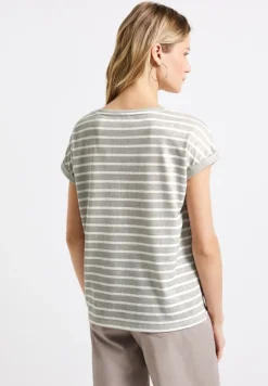 Street One Shirts*Gestreiftes T-Shirt dark moonstone sand