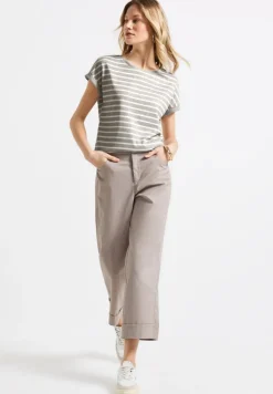 Street One Shirts*Gestreiftes T-Shirt dark moonstone sand