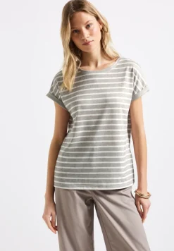 Street One Shirts*Gestreiftes T-Shirt dark moonstone sand