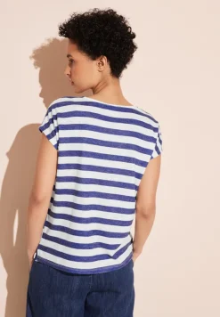 Street One Shirts*Gestreiftes T-Shirt deep water blue