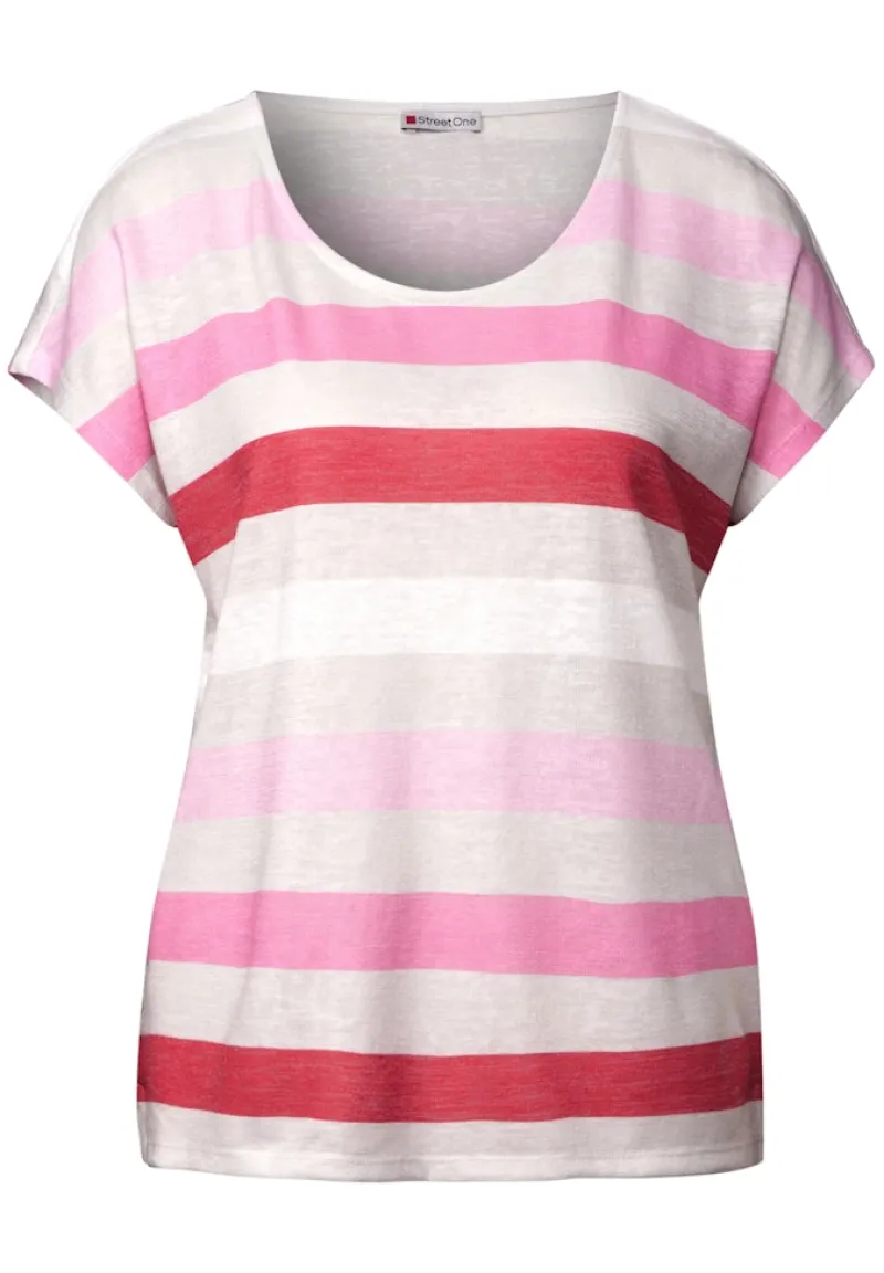 Street One Shirts*Gestreiftes T-Shirt glory red