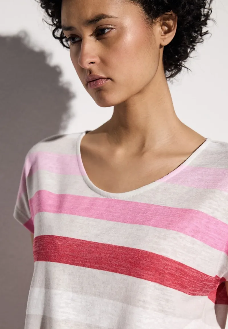 Street One Shirts*Gestreiftes T-Shirt glory red