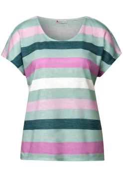 Street One Shirts*Gestreiftes T-Shirt soft jade green