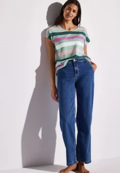 Street One Shirts*Gestreiftes T-Shirt soft jade green