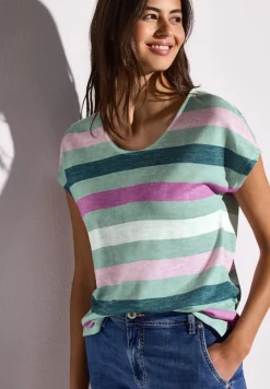 Street One Shirts*Gestreiftes T-Shirt soft jade green