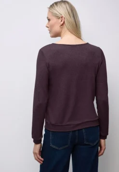 Street One Shirts*Glitzer Strick-Look Shirt jazz berry