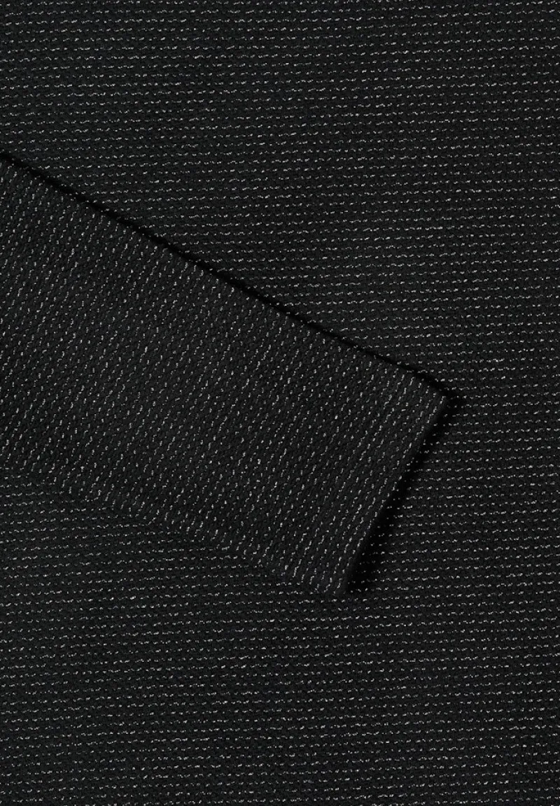Cecil Shirts*Glitzer Strukturshirt Black