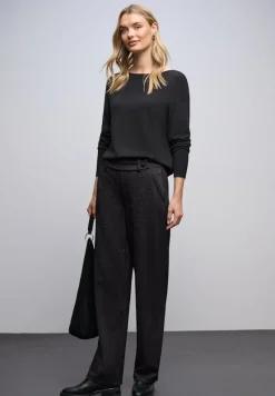 Street One Hosen*Glitzernde Straight Leg Hose Black