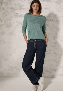 Cecil Shirts*Glitzerndes Shirt glaced salvia green