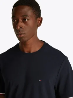 Tommy Hilfiger Shirts|Big Boys*GLOBAL STRIPE CUFF TEE desert sky