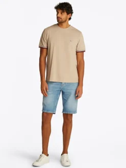 Tommy Hilfiger Shirts|Big Boys*GLOBAL STRIPE CUFF TEE sandalwood
