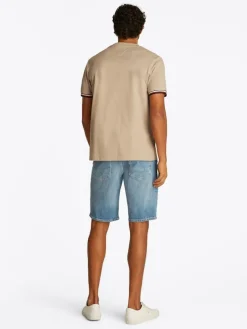 Tommy Hilfiger Shirts|Big Boys*GLOBAL STRIPE CUFF TEE sandalwood