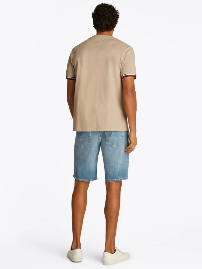 Tommy Hilfiger Shirts|Big Boys*GLOBAL STRIPE CUFF TEE sandalwood