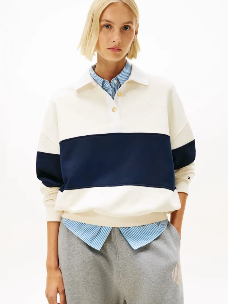 Tommy Hilfiger Pullover & Sweatshirts*GOLD BTN RUGBY SWTSRT calico