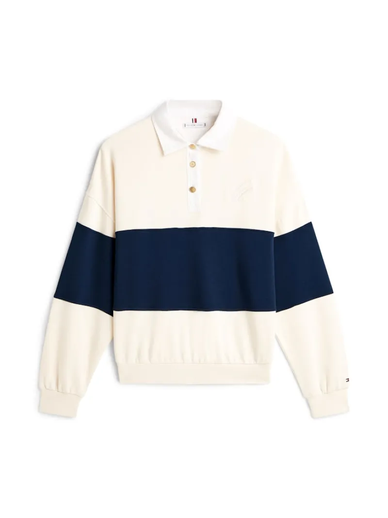 Tommy Hilfiger Pullover & Sweatshirts*GOLD BTN RUGBY SWTSRT calico