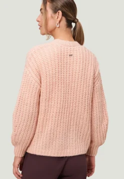 Zero Pullover & Sweatshirts*Grobstrickjacke offener Style light rose melange