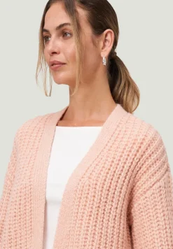 Zero Pullover & Sweatshirts*Grobstrickjacke offener Style light rose melange