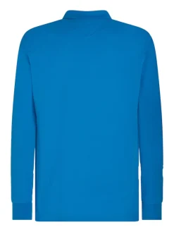 Tommy Hilfiger Shirts*GS ZIP RWB TIPPED L/S SLIM POLO cerulean aqua