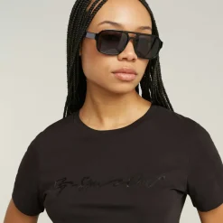 G-star Raw Shirts*G-script shiny r t wmn dk black