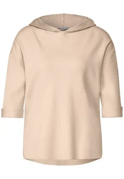 Street One Pullover & Sweatshirts*Halbarm Kapuzenpullover light smooth sand melange