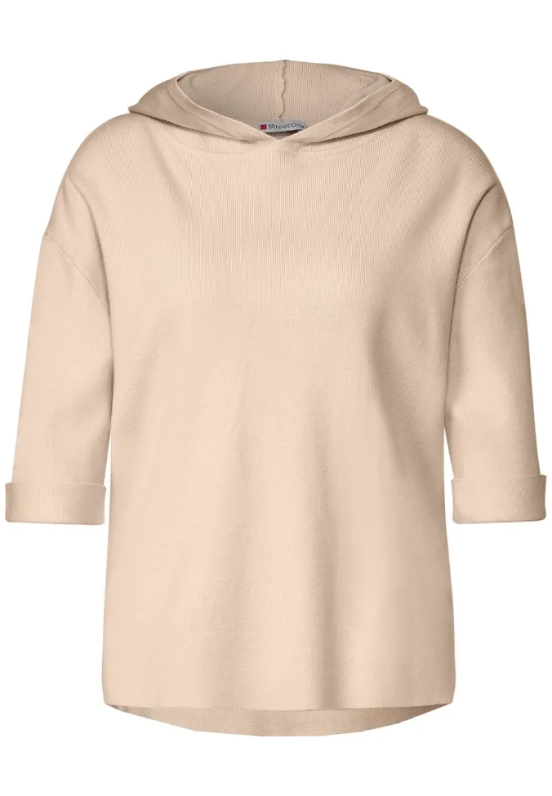 Street One Pullover & Sweatshirts*Halbarm Kapuzenpullover light smooth sand melange
