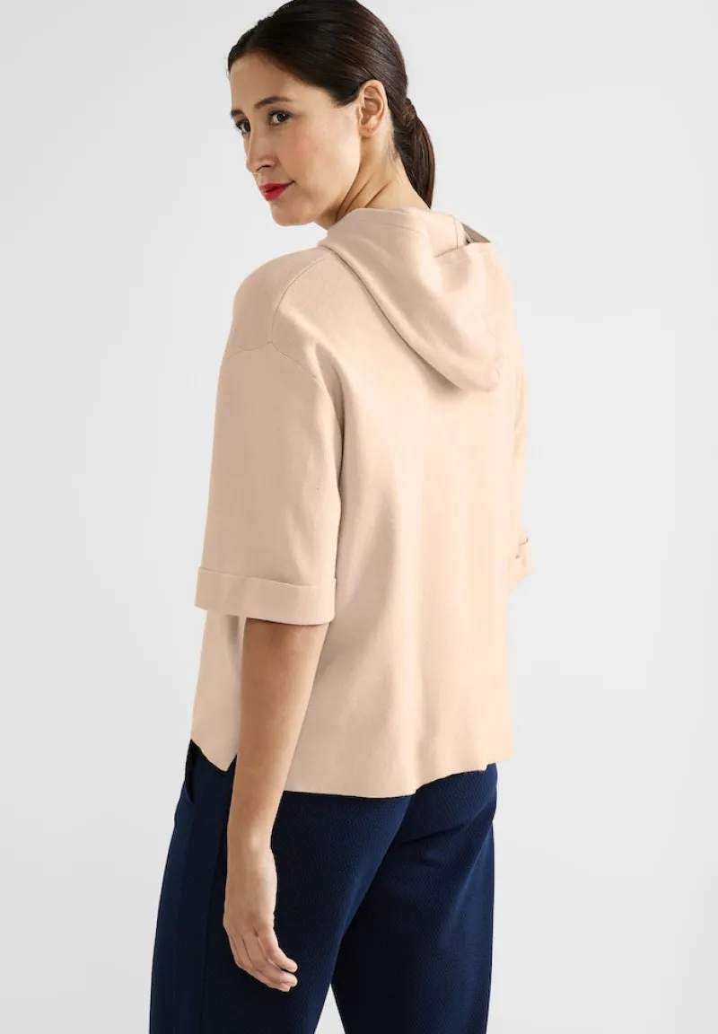 Street One Pullover & Sweatshirts*Halbarm Kapuzenpullover light smooth sand melange