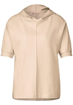 Street One Shirts*Halbarm Kapuzenshirt light smooth sand