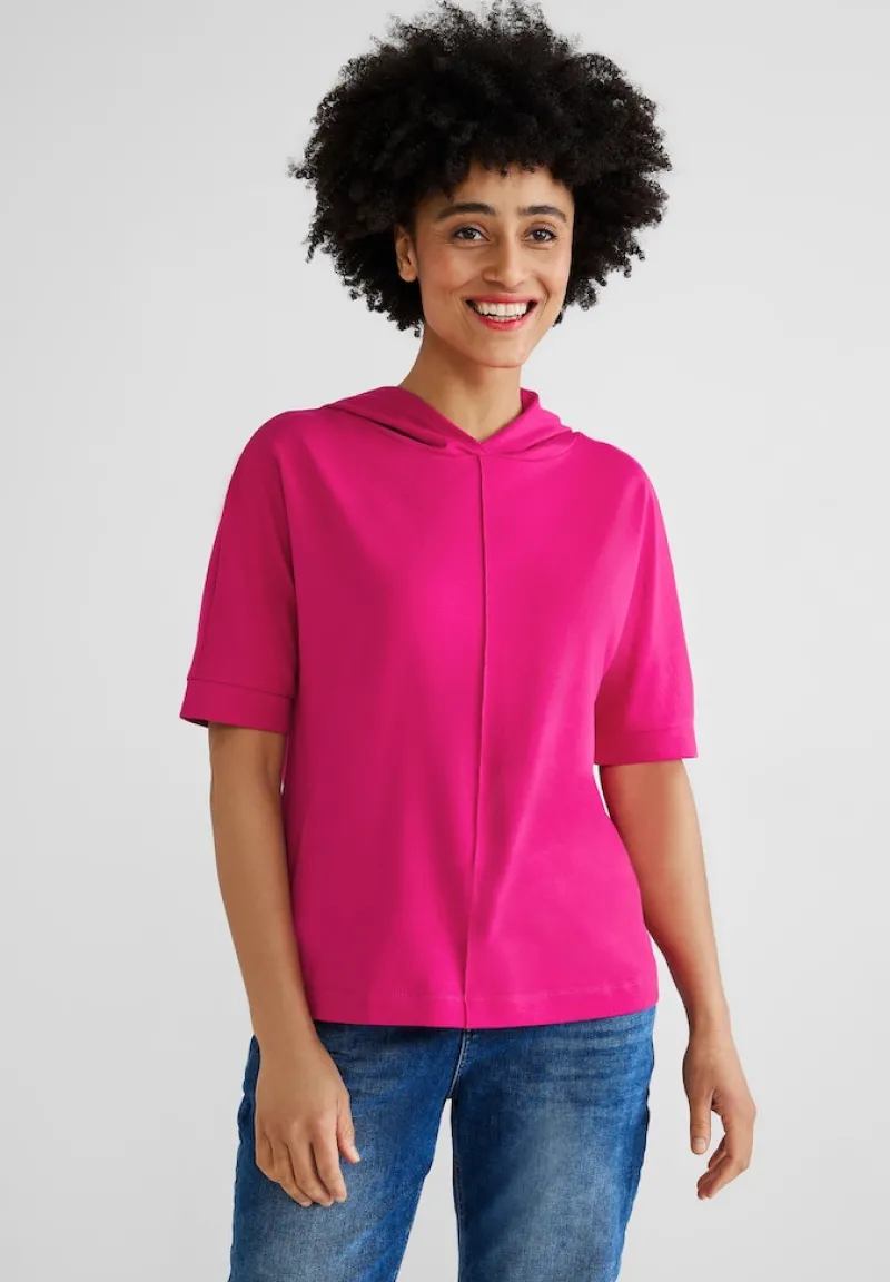 Street One Shirts*Halbarm Kapuzenshirt nu pink