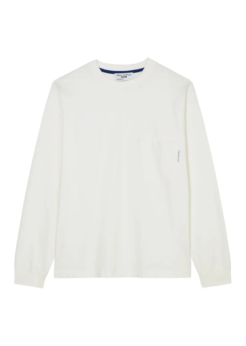 Marc O'Polo Denim Shirts*Heavy-Jersey-Oversize-Longsleeve egg white