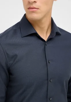 ETERNA Hemden|Big Boys*Hemd Fischgrat Langarm anthrazit