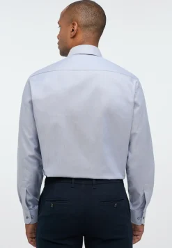 ETERNA Hemden|Big Boys*Hemd Fischgrat Langarm graublau