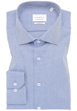 ETERNA Hemden|Big Boys*Hemd Fischgrat Langarm mittelblau