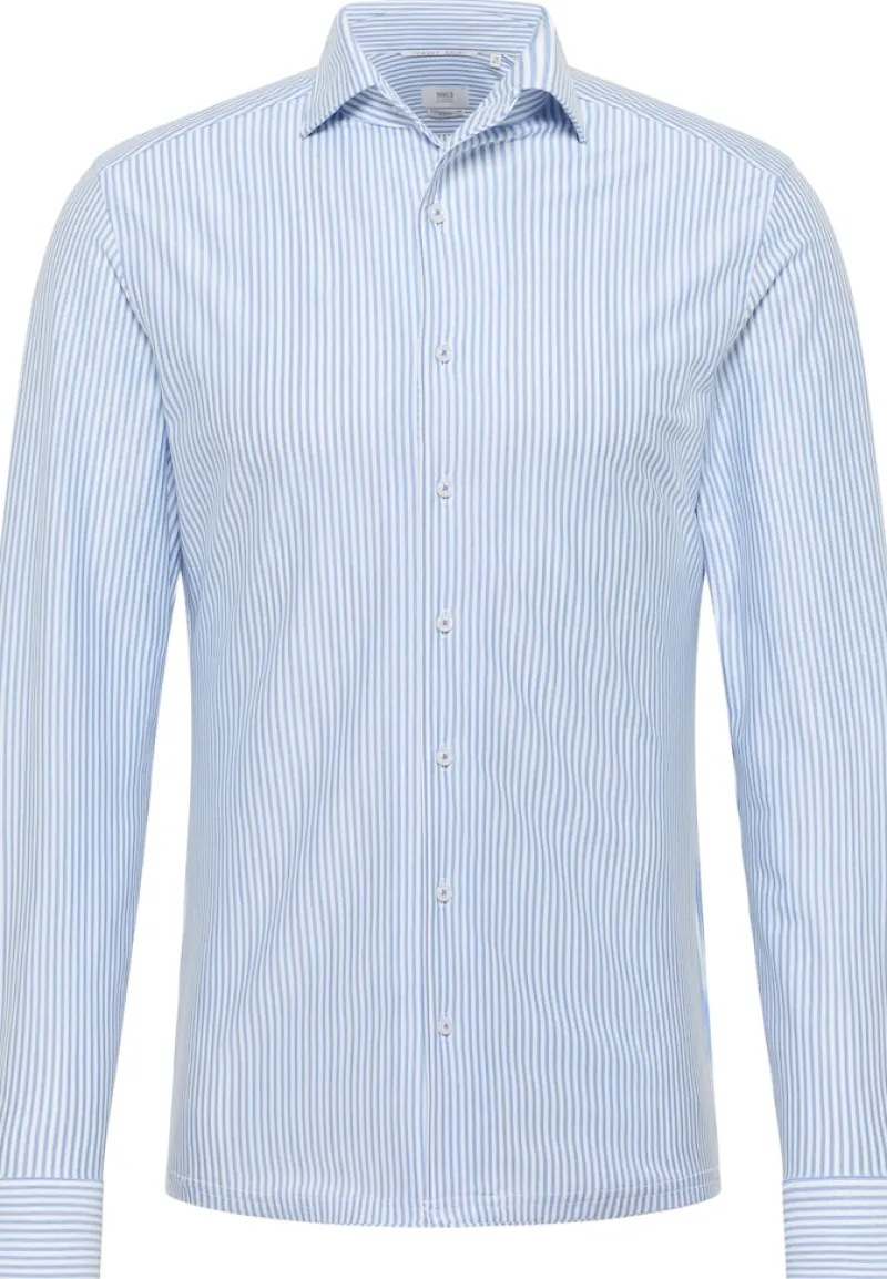 ETERNA Hemden|Big Boys*Hemd Jersey Langarm Blau