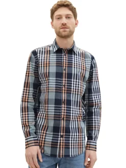 Tom Tailor Hemden|Big Boys*Hemd mit Karomuster navy orange mint big check