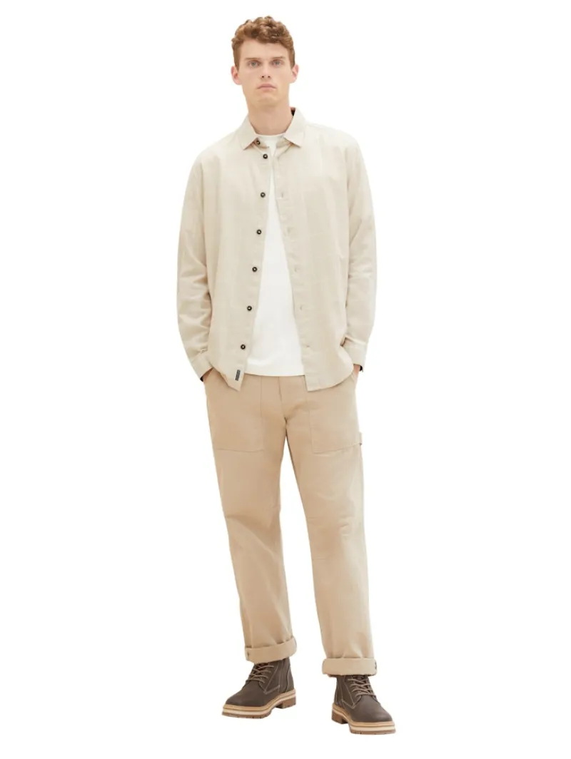Tom Tailor Hemden|Big Boys*Hemd mit Karomuster vintage beige tonal check