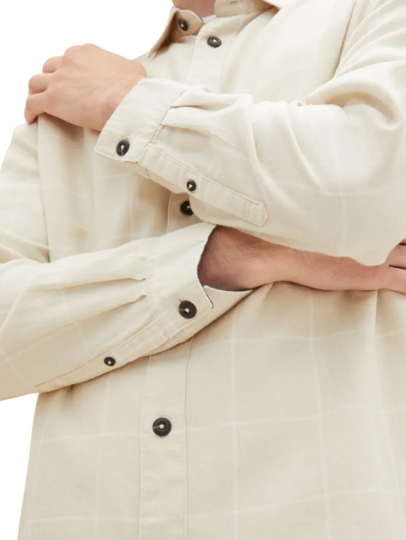 Tom Tailor Hemden|Big Boys*Hemd mit Karomuster vintage beige tonal check