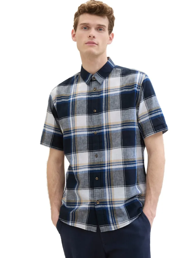 Tom Tailor Hemden|Big Boys*Hemd mit Leinen navy linen check
