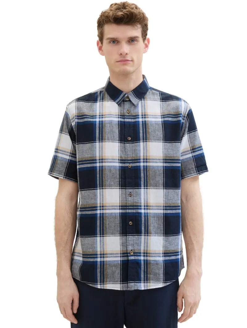 Tom Tailor Hemden|Big Boys*Hemd mit Leinen navy linen check