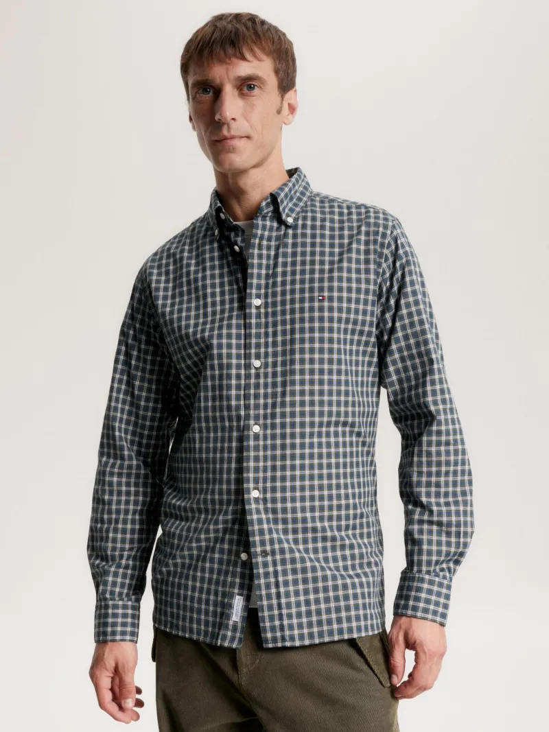 Tommy Hilfiger Big Boys|Hemden*Hemd mit Mikro-Schottenkaros green