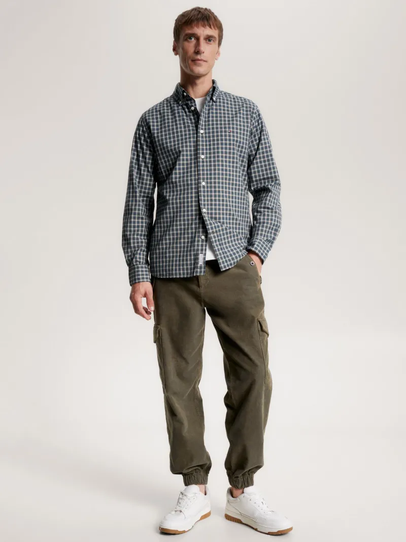 Tommy Hilfiger Big Boys|Hemden*Hemd mit Mikro-Schottenkaros green