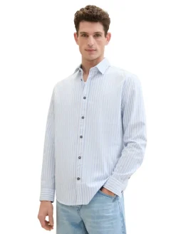 Tom Tailor Hemden|Big Boys*Hemd mit Streifenmuster blue white dobby stripe