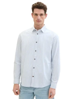 Tom Tailor Hemden|Big Boys*Hemd mit Streifenmuster blue white dobby stripe