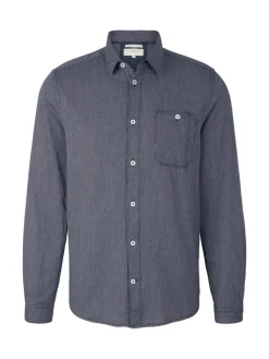 Tom Tailor Hemden|Big Boys*Hemd mit Struktur navy white structure