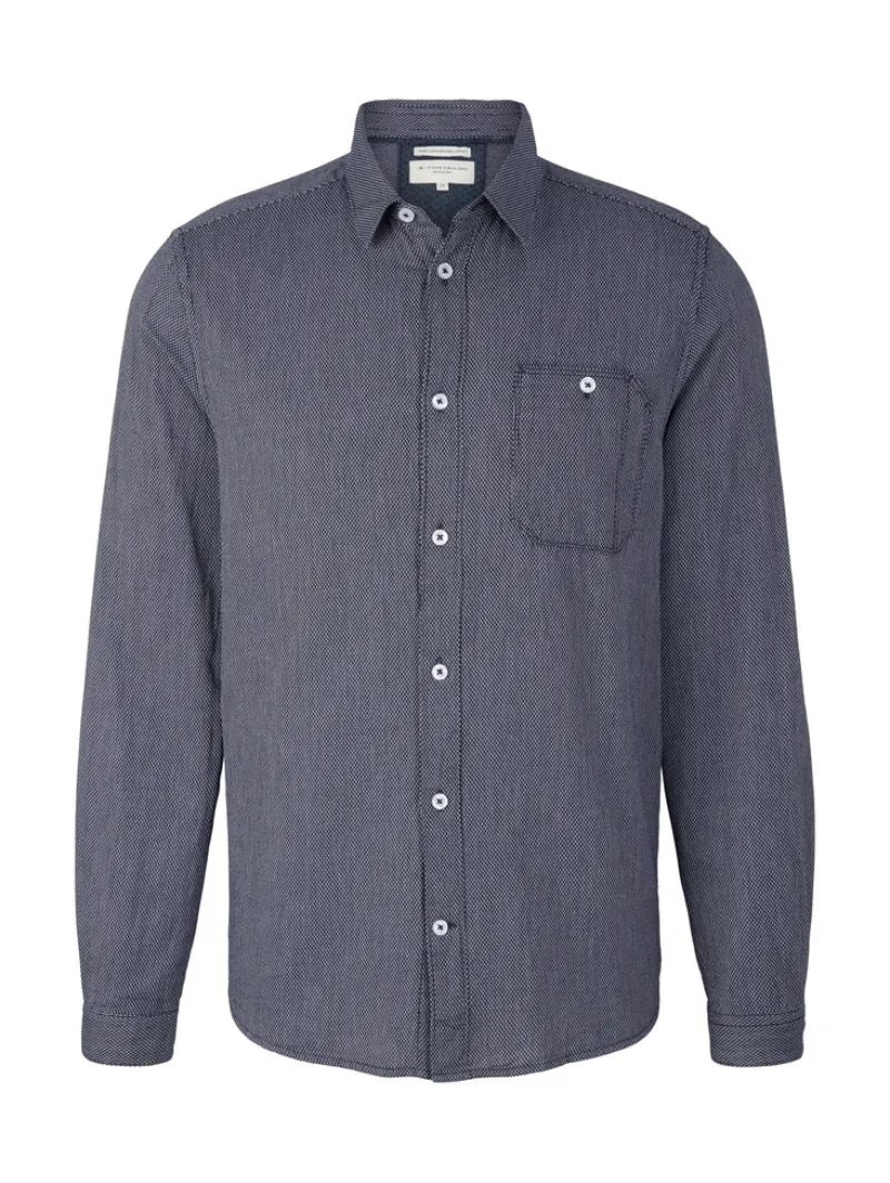 Tom Tailor Hemden|Big Boys*Hemd mit Struktur navy white structure