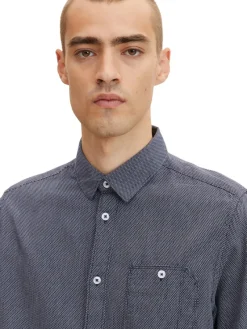 Tom Tailor Hemden|Big Boys*Hemd mit Struktur navy white structure