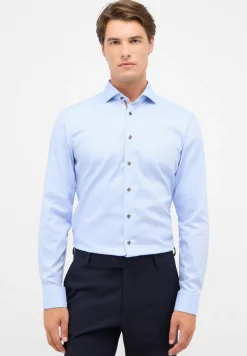 ETERNA Hemden|Big Boys*Hemd Natté Langarm hellblau